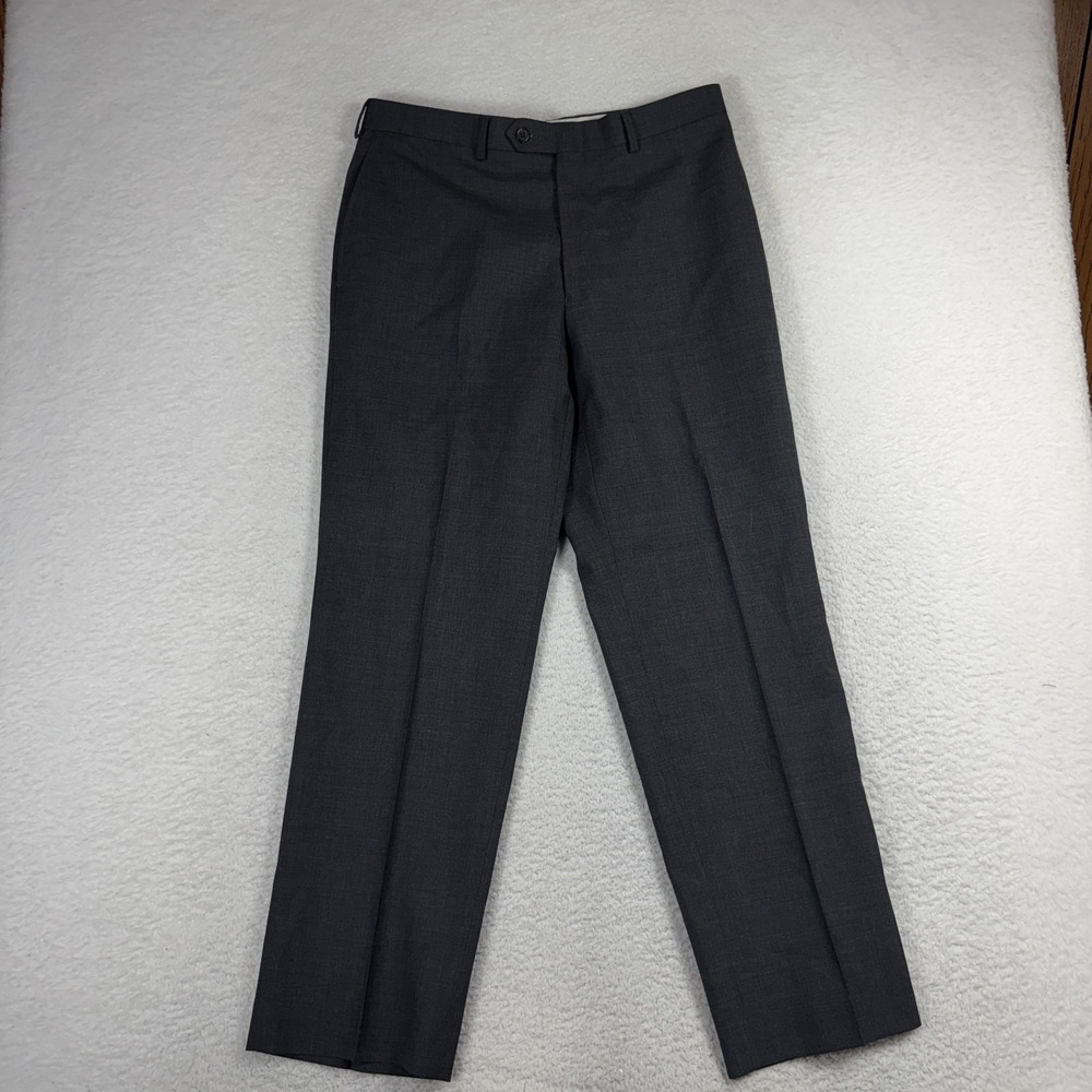Lauren Ralph Lauren Mens 33x30 (32.5x30 Gray 100% Wool Total Comfort Dress Pants